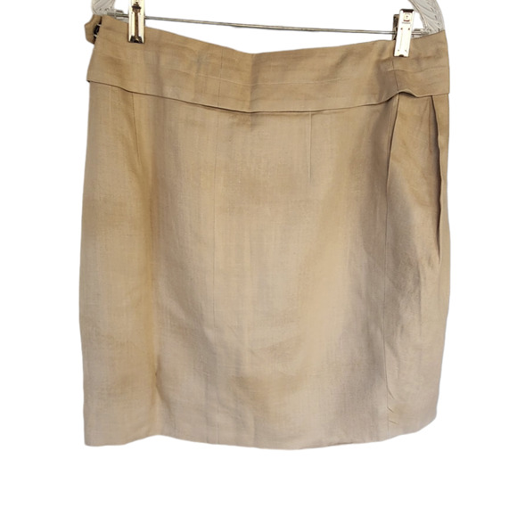 PAUW  Sand Brown Ramie Wrap Skirt 3 - Picture 6 of 6